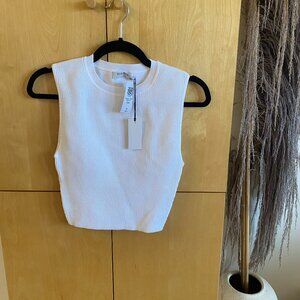 Aritzia - Babaton - Sculpt Knit Muscle Tank - Multiple ( White and Brown)